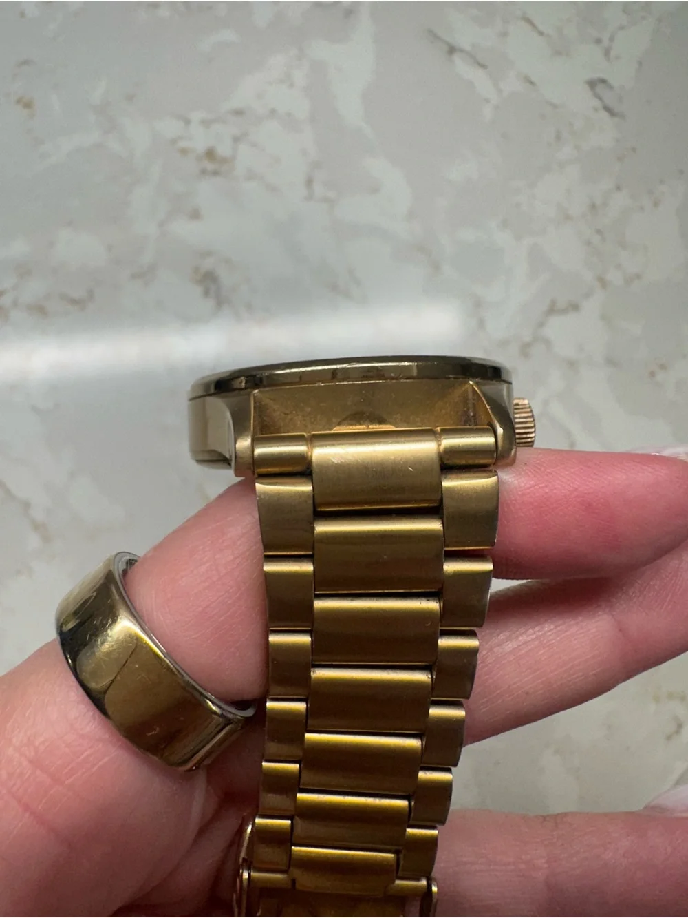 Nixon Gold-Tone Men's Bracelet Watch with Champagne Dial